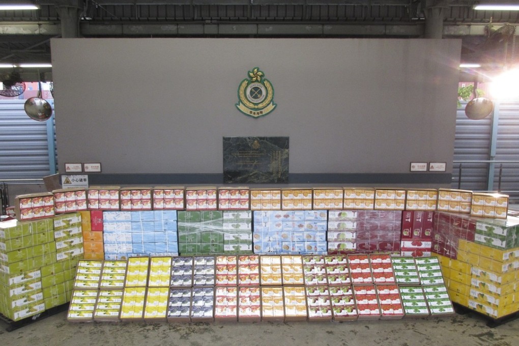 Hong Kong customs officers seize HK$2.6 million worth of contraband hookah  tobacco in shipment from Jordan