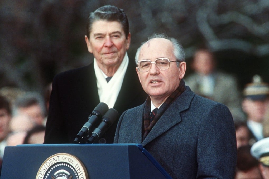 The INF treaty, negotiated by then-President Ronald Reagan and Soviet leader Mikhail Gorbachev, required elimination of short-range and intermediate-range nuclear and conventional missiles by both countries. File photo: AFP