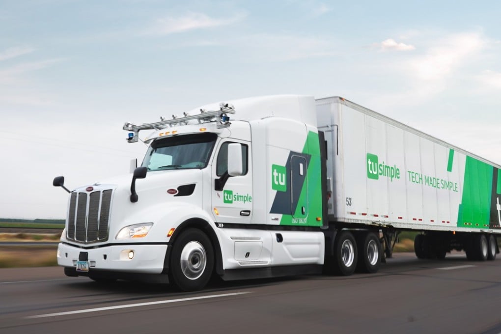 Chinese artificial intelligence company TuSimple is looking to expand its fleet of autonomous trucks on the mainland and in the US to 500 units. Photo: Handout
