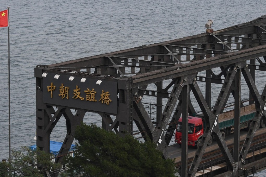 The Friendship Bridge at the Chinese border city of Dandong connects China's northeast Liaoning province with the North Korean town of Sinuiju across the Yalu River. Photo: AFP