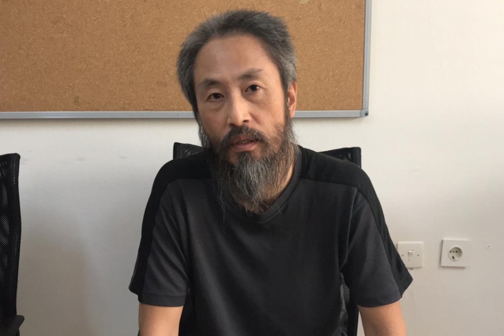 Jumpei Yasuda of Japan speaks in Antakya, Turkey, after his release from captivity in Syria, on Wednesday. Photo: AP