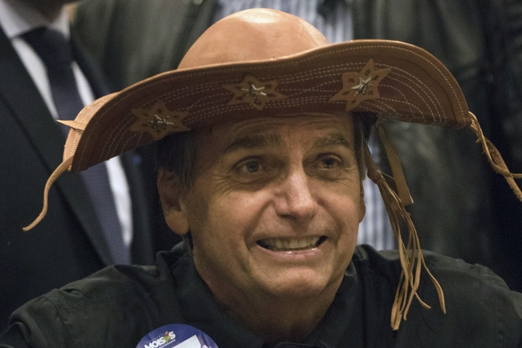 Brazilian presidential front runner Jair Bolsonaro has portrayed China, its largest trading partner, as a predator looking to dominate key sectors of its economy. Photo: AP