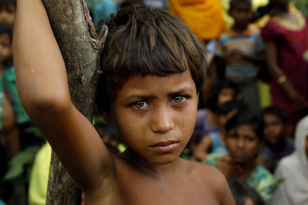 A Rohingya refugee girl who fled to Bangladesh from Myanmar. Photo: AFP