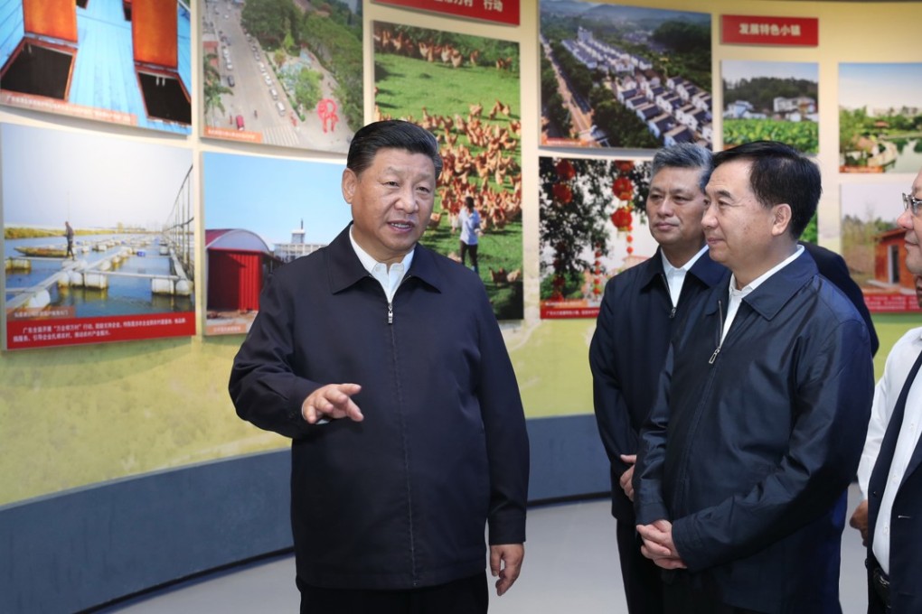 Chinese President Xi Jinping visits an exhibition on the development of Guangdong province over the past 40 years in Shenzhen. Photo: Xinhua