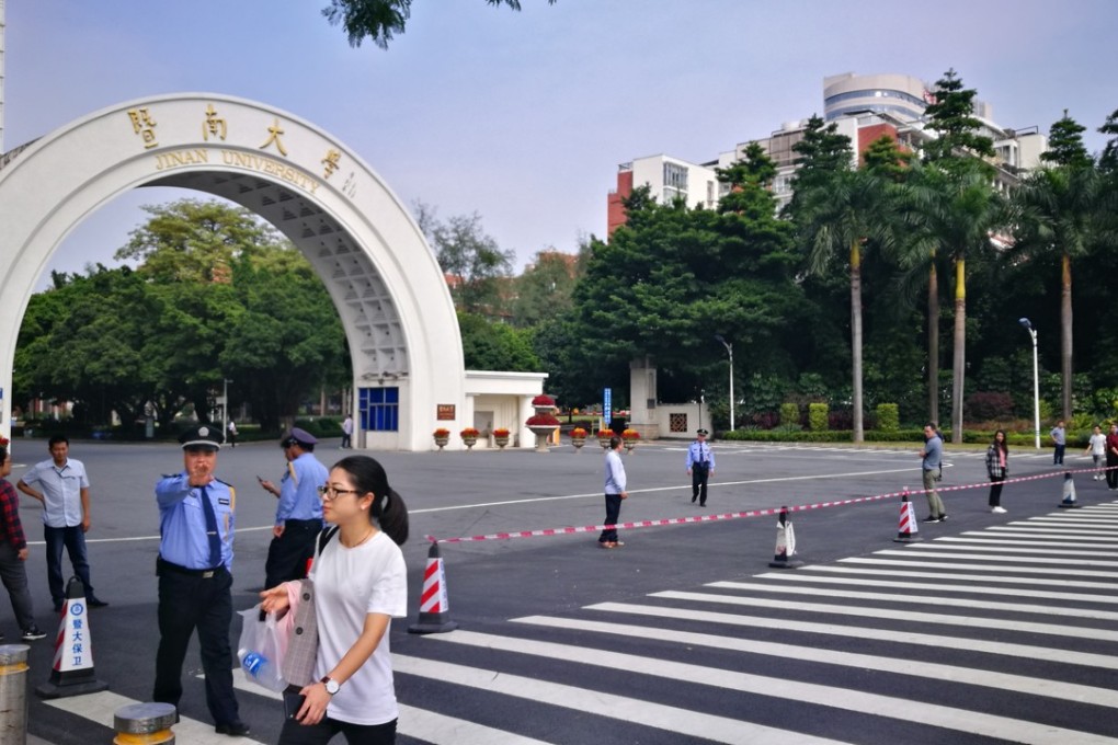 Jinan University students in Guangzhou were told to take Tuesday and Wednesday off in anticipation of President Xi Jinping’s visit to the campus. Photo: He Huifeng