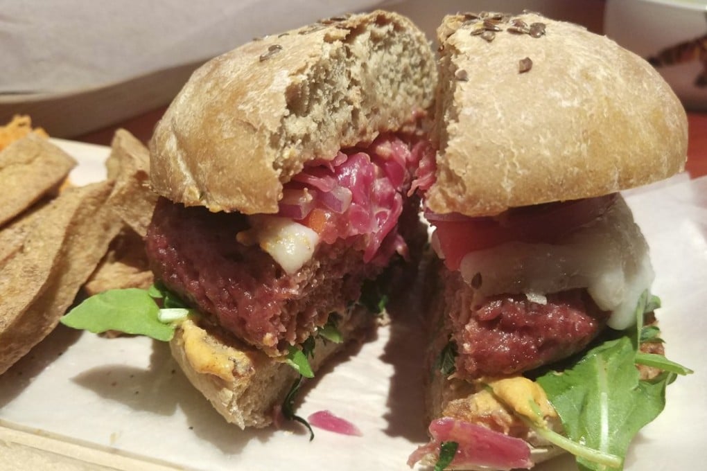 Vegan burger at Confusion Plant Based Kitchen in Sheung Wan. Photo: Linda Lew