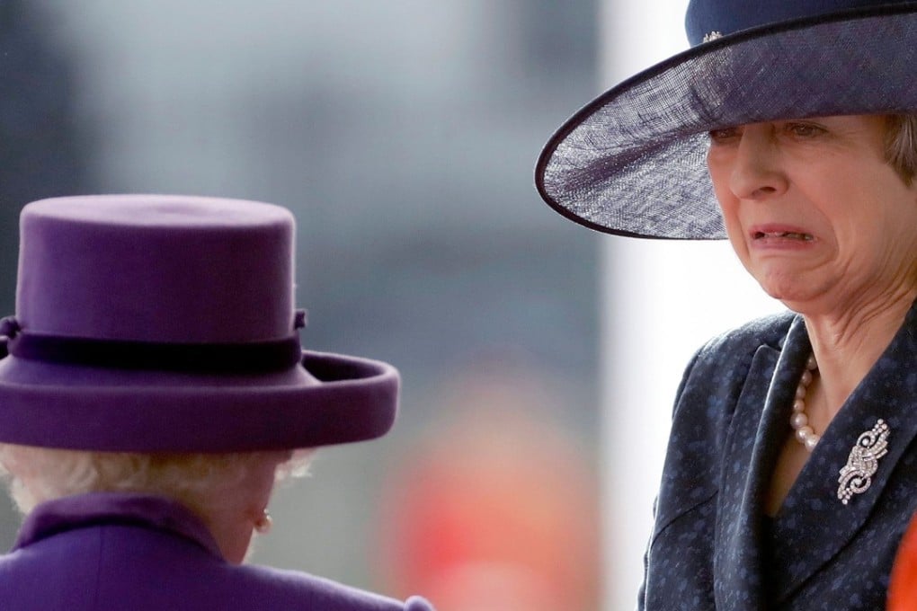 Britain's Prime Minister Theresa May is greeted by Britain's Queen Elizabeth at the ceremonial welcome for King Willem-Alexander and Queen Maxima of the Netherlands. Photo: AFP