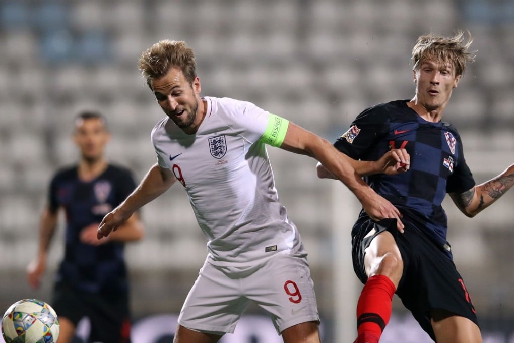England's forward Harry Kane (L) vies with Croatia's defender Tin Jedvaj during their Uefa Nations League match. Photo: AFP