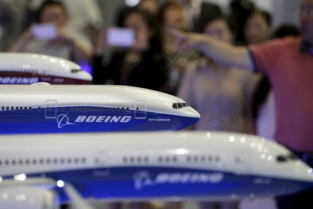 Boeing models at Aviation Expo China 2015 in Beijing. Photo: Reuters/Jason Lee/File