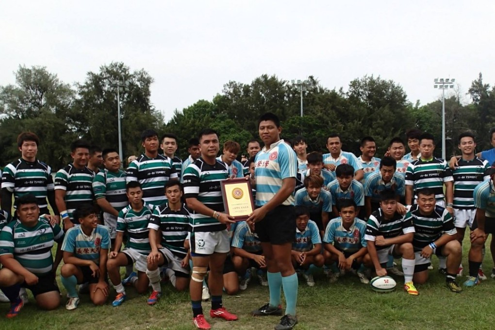 Tin Shui Wai rugby team after a match against a Taiwanese side. Photo: Handout