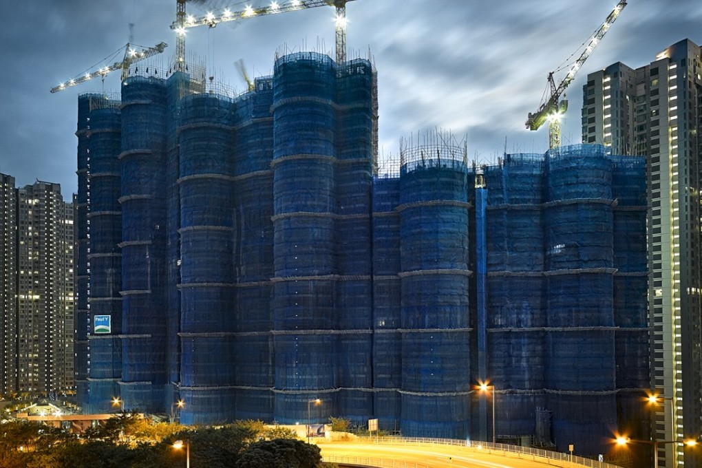 Peter Steinhauer has spent 25 years capturing Hong Kong buildings under construction, surrounded by bamboo scaffolding contained in what he calls cocoons. Photo: Peter Steinhauer