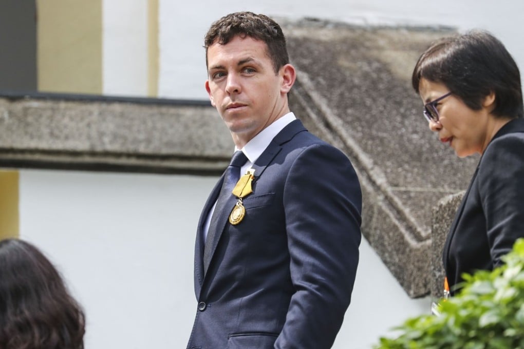 Police constable Zachary Rolfe attends the Honours and Awards Presentation Ceremony at Government House. Photo: Winson Wong