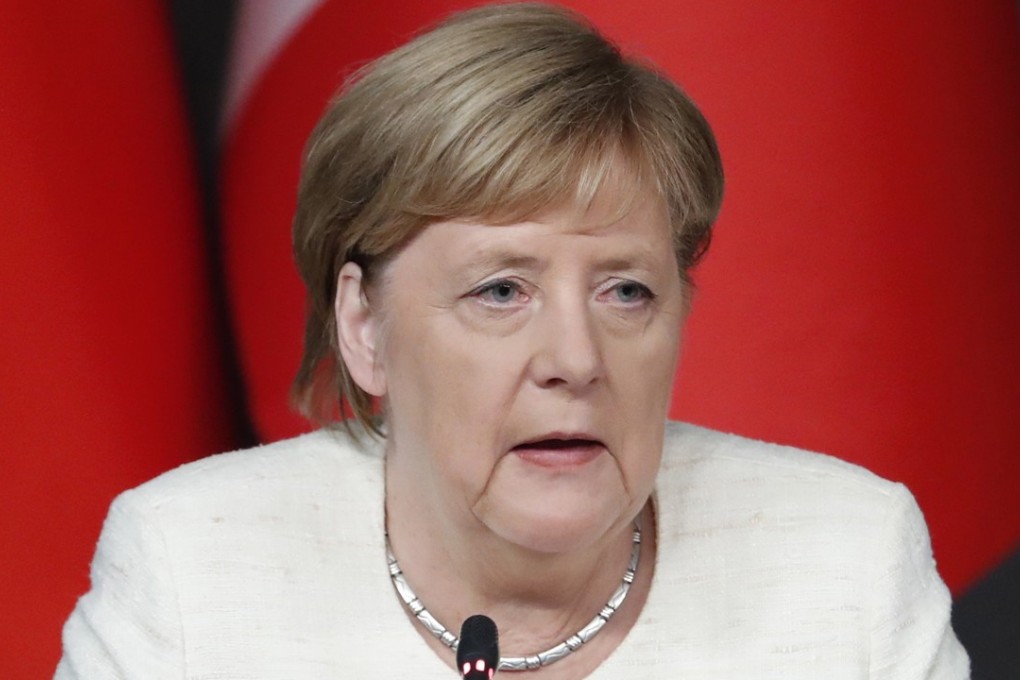German Chancellor Angela Merkel speaks at a recent press conference during the Syria summit in Istanbul. Photo: EPA-EFE