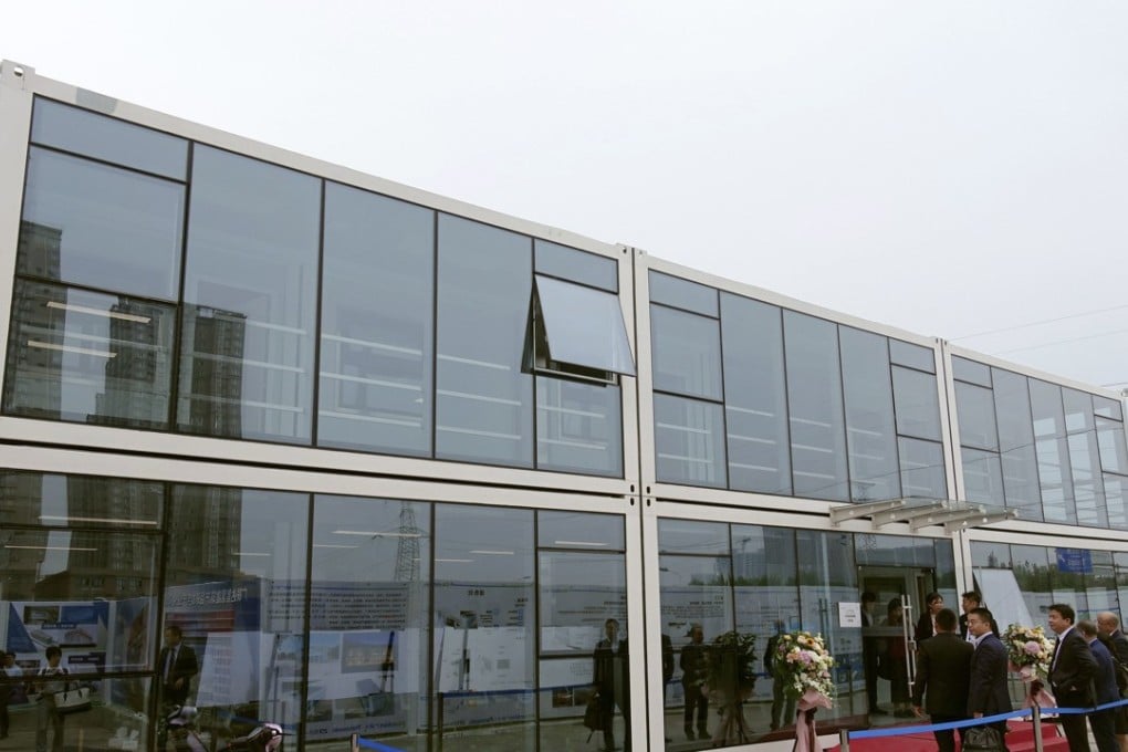 A prefabricated house constructed by Panasonic Corp. in Xian, China, for sale to local general contractors. Photo: Kyodo