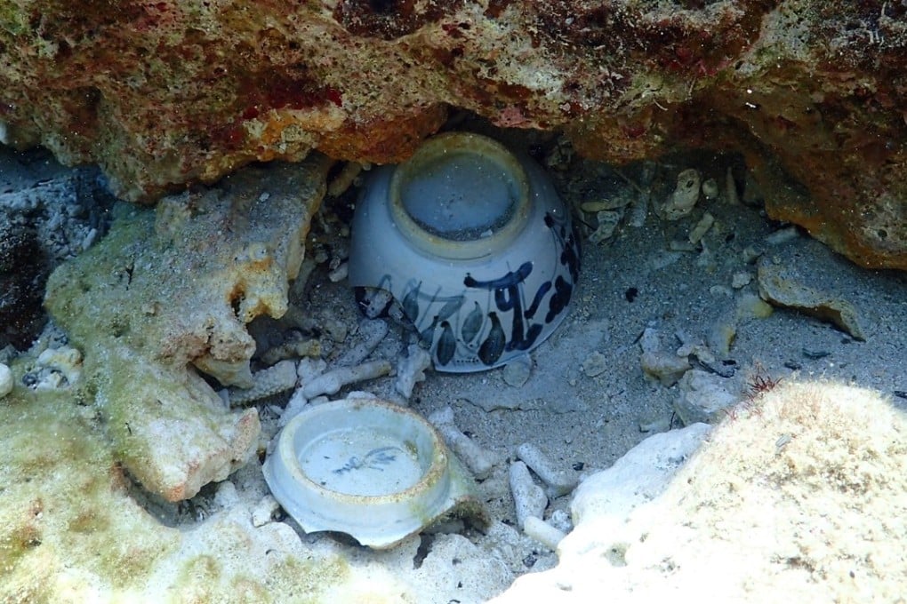 Ceramic bowls found amid the Benares shipwreck. Photo: Handout