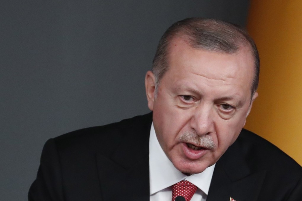 Turkish President Recep Tayyip Erdogan speaks at a press conference during the Syria summit in Istanbul. Photo: EPA-EFE