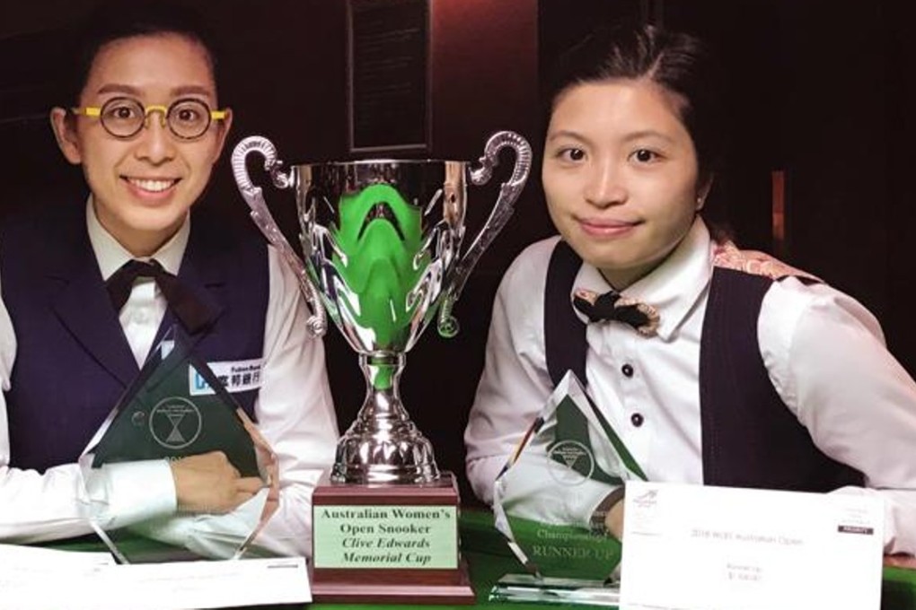 Ng On-yee and Katrina Wan show off their prizes after the Australian Open final. Photo: Handout