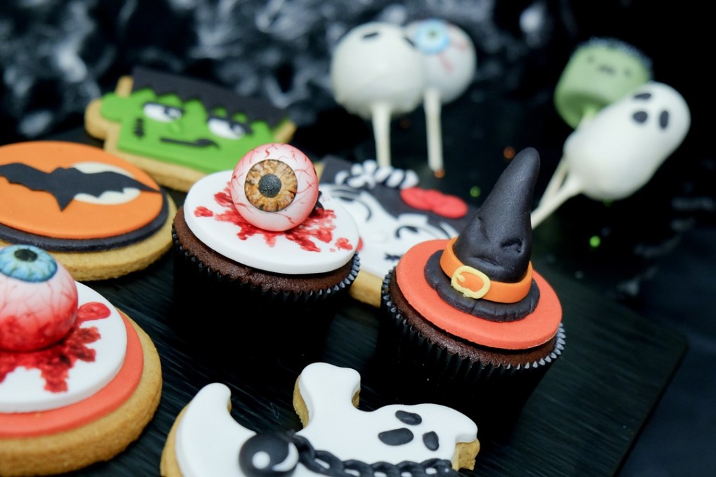 A selection of Halloween goodies from The Cakery in Hong Kong.