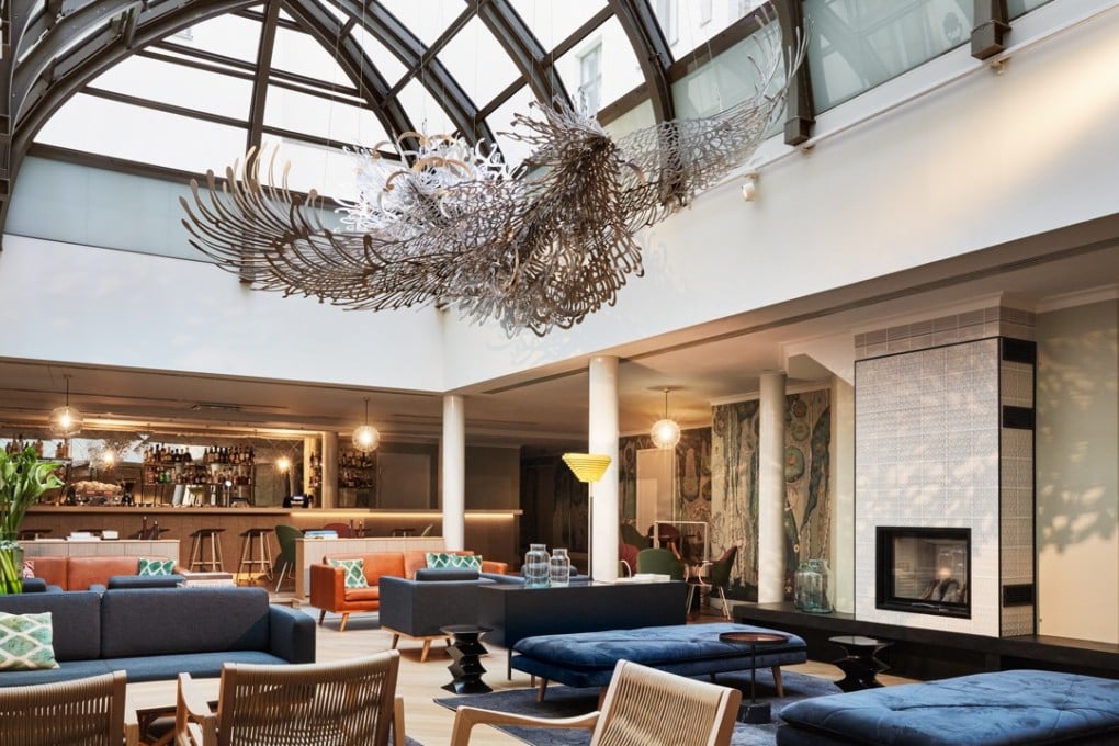 The Wintergarden Bar, with its brass bird sculpture by Finnish artist Pekka Jylhä, serves a range of experimental cocktails beneath a glass roof. Pictures: Heta Karki