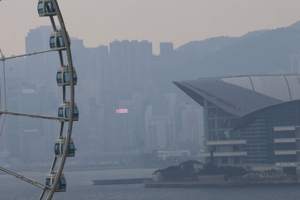 Hazy days in Hong Kong have affected the city’s standing on a sustainable city index. Photo: Dickson Lee