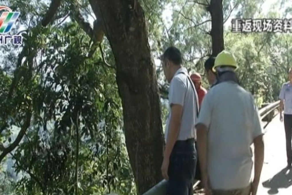 A Chinese baby survived after being thrown off of a cliff by her father. Photo: Ifeng.com