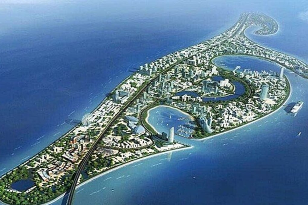 Artist Impression of Ruyi Island, an artificial island approximately 3 kilometres (1.9 mi) northeast of Haidian Island in southern China’s Hainan province. Photo: SCMP