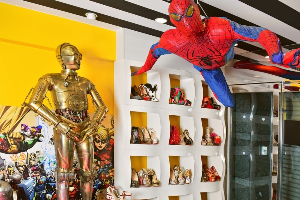 Eriko Yagi's life-size C3P-O and Spider-man figures. Photo: Yukie Miyazaki