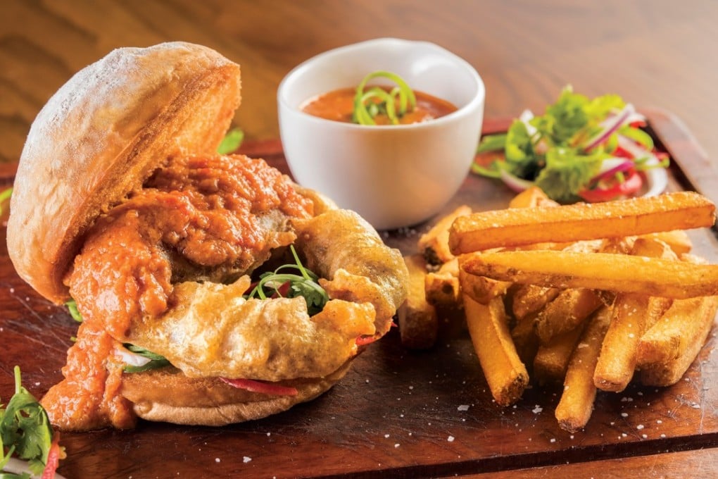 The Singapore chilli crab burger is available at Butchers Club in Central until mid-November.