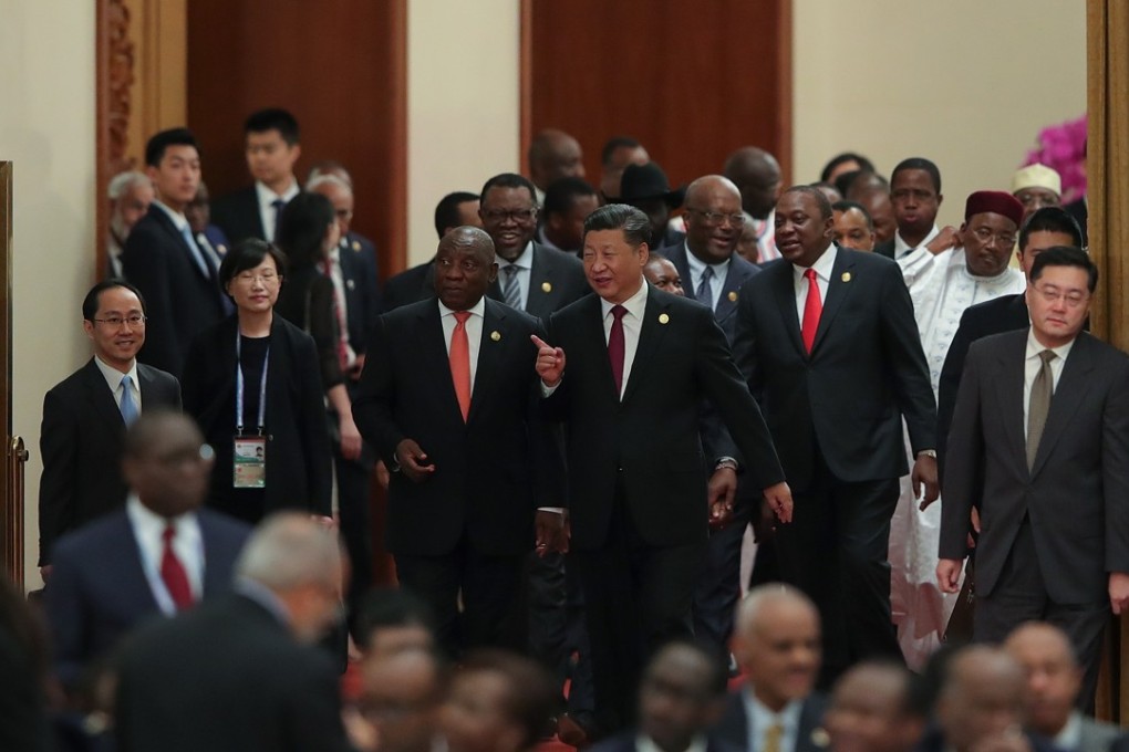 Chinese President Xi Jinping (C, right) and South African President Cyril Ramaphosa (C, left) attending the 2018 Beijing Summit of The Forum on China-Africa Cooperation - Round Table Conference at the Great Hall of the People in Beijing on 4 September 2018. Photo: EPA-EFE