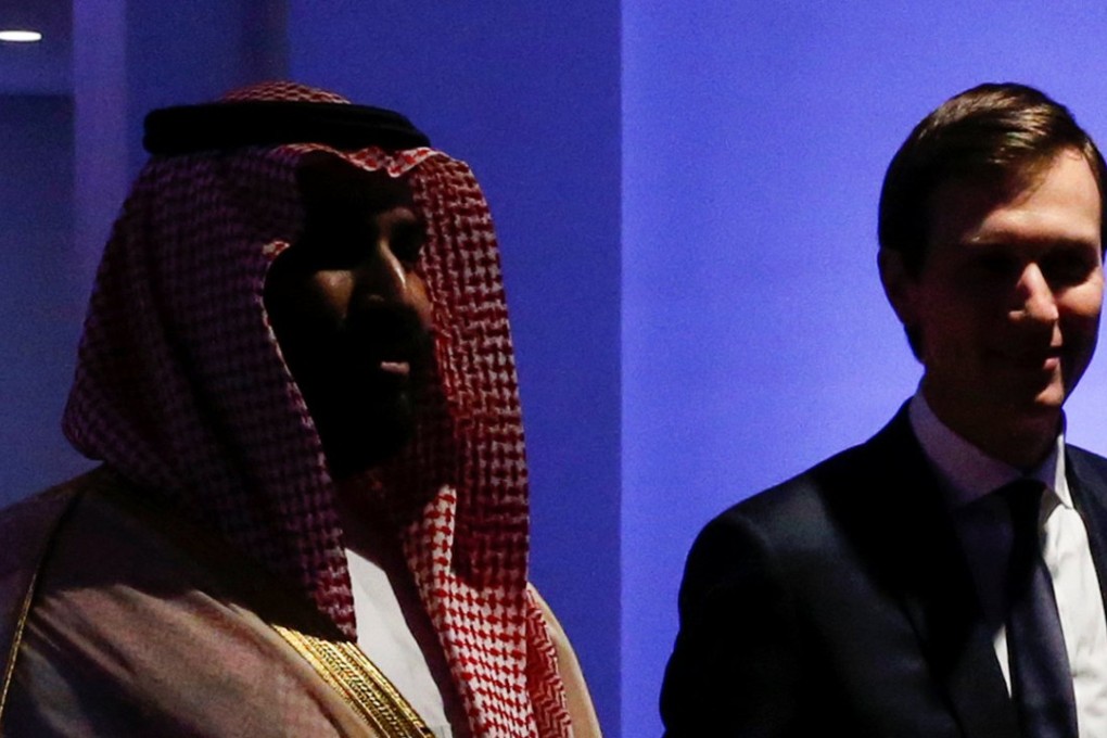 Saudi Arabia's Deputy Crown Prince Mohammed bin Salman escorts White House senior adviser Jared Kushner at the Global Centre for Combatting Extremist Ideology in Riyadh, Saudi Arabia, on May 21, 2017. Photo: Reuters