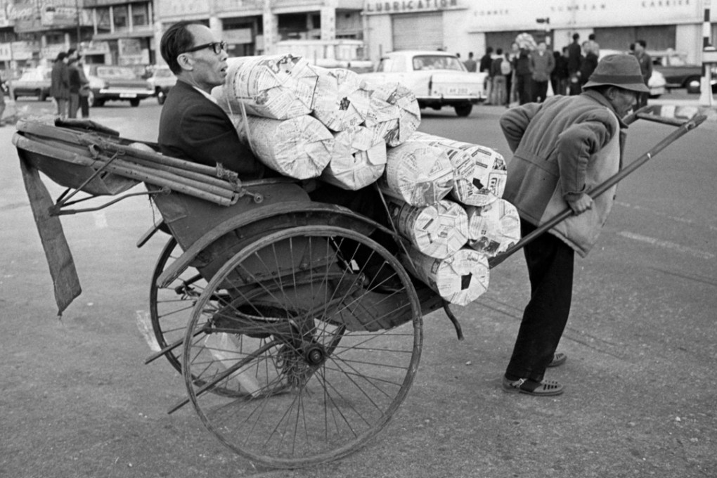 A rickshaw in Hong Kong circa 1971. Picture: SCMP