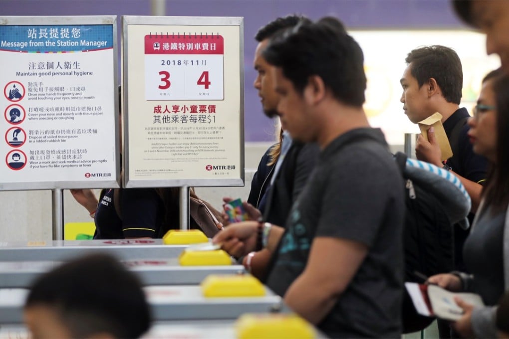 The two-day offer on cheap fares was implemented on Saturday. Photo: Edward Wong