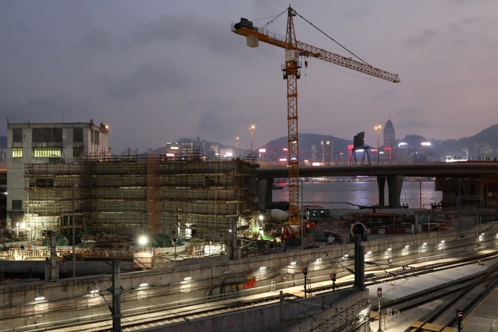 Hung Hom station construction work. Photo: Nora Tam