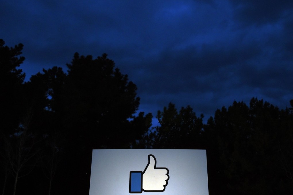 The entrance to Facebook's corporate headquarters in Menlo Park, California, just north of East Palo Alto. A recent University of California at Berkeley study found the region has ‘lost thousands of low-income black households’ as the result of rising housing costs. Photo: AFP