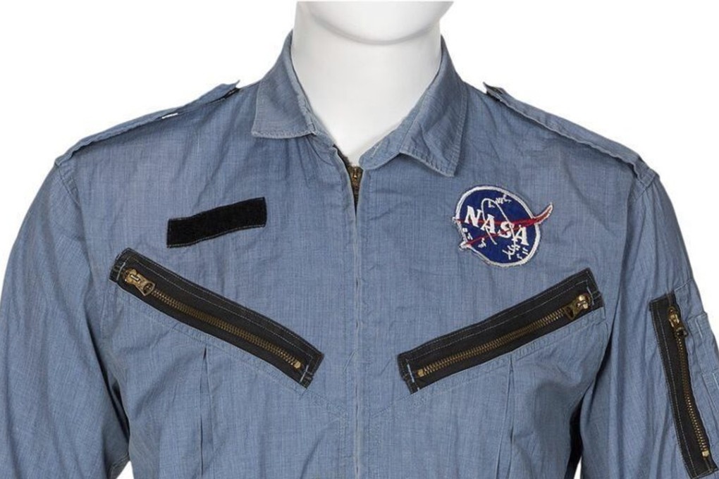 The flight suit Neil Armstrong wore aboard Gemini 8, the 1966 mission that performed the first docking of two spacecraft in flight. Photo: AP