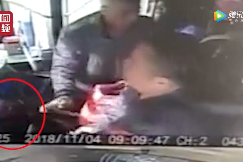 A passenger tried to grab the wheel in Hunan province on Sunday. Photo: guancha.cn