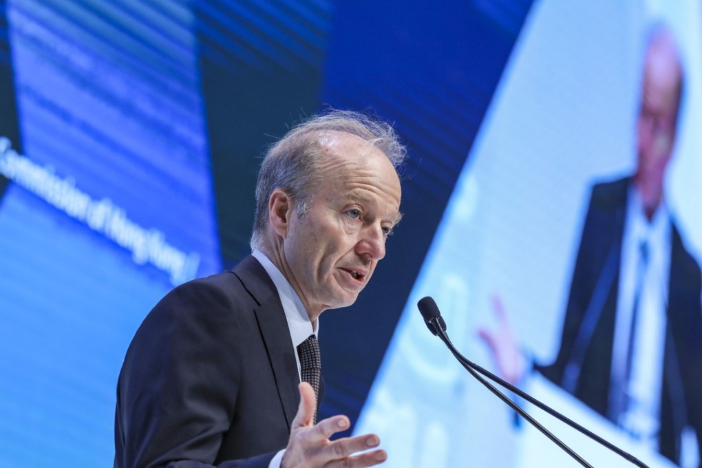 Ashley Alder, Chief Executive Officer, The Securities and Futures Commission (SFC) Hong Kong, delivers keynote speech at the HK FinTech Week held at the Hong Kong Convention and Exhibition Centre in Wan Chai. November, 2018 Photo: SCMP