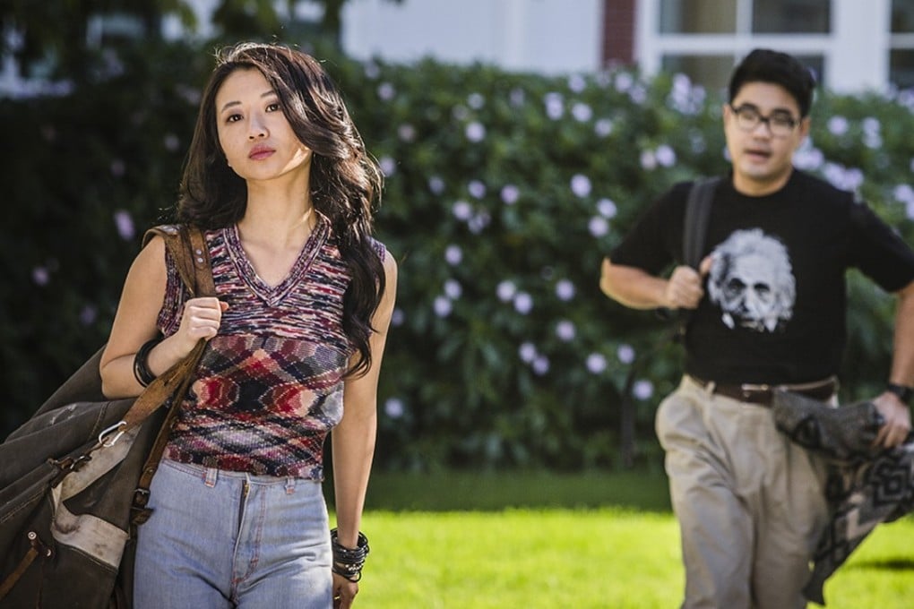 Annie Q as Angie Wang and Scott Keiji Takeda as Tommy in a still from MDMA. Photo: Ron Koeberer