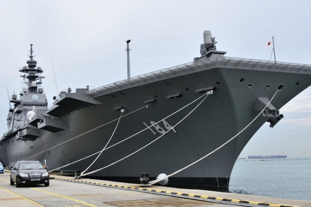 A Chinese guided-missile destroyer sent a warm welcome to the Japanese helicopter carrier vessel Kaga (pictured) in the South China Sea recently. Photo: Kyodo