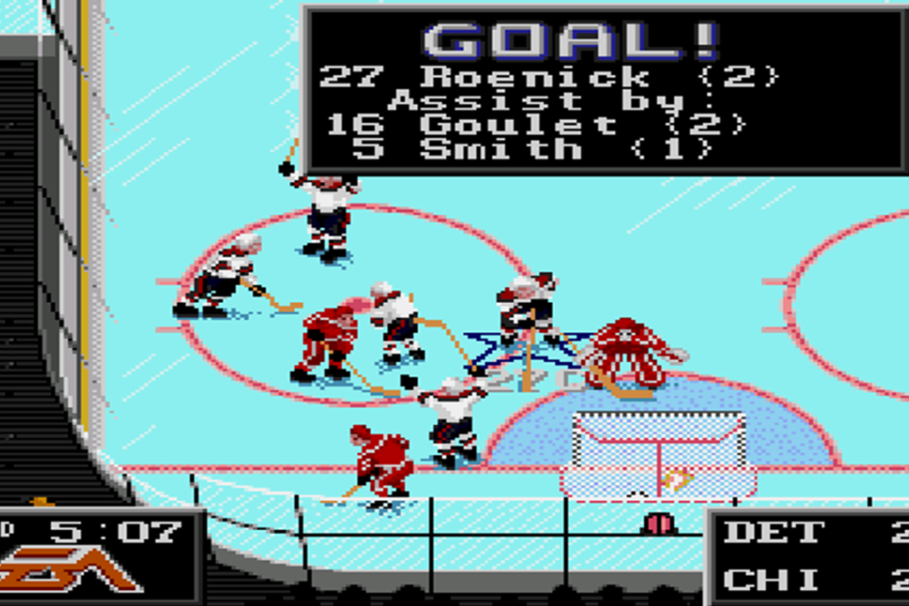 A shot of the classic NHL '94 game. Photo: YouTube