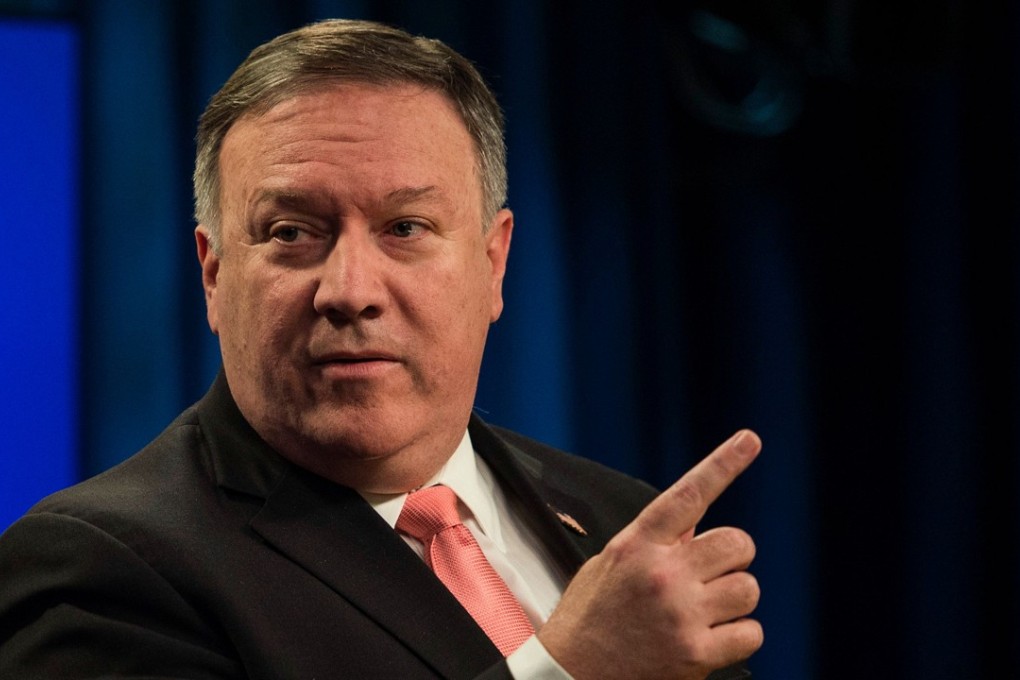 US Secretary of State Mike Pompeo speaks at press conference at the US Department of State in Washington, DC. Photo: AFP