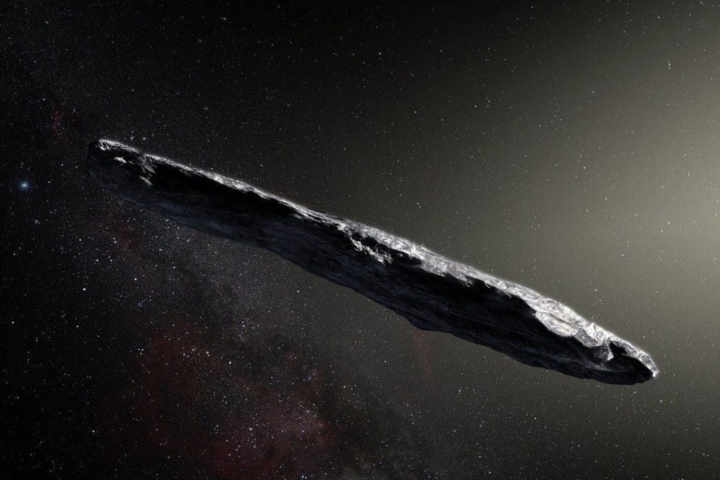 An artist's impression of`'Oumuamua. Photo: M. Kornmesser, European Southern Observatory