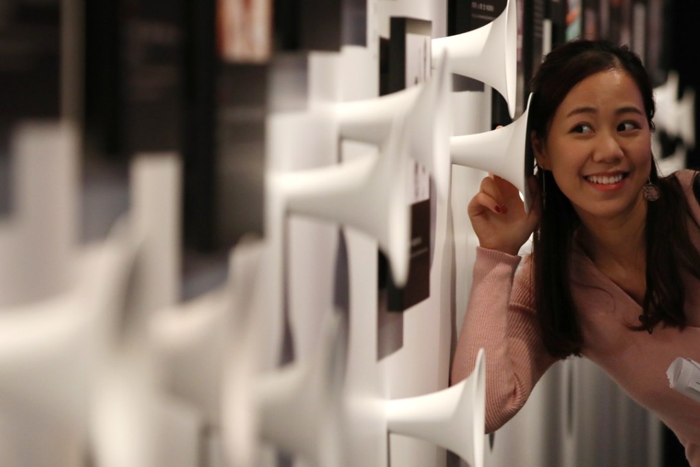 One visitor to the exhibition at the Hong Kong Heritage Museum in Sha Tin. Photo: Nora Tam