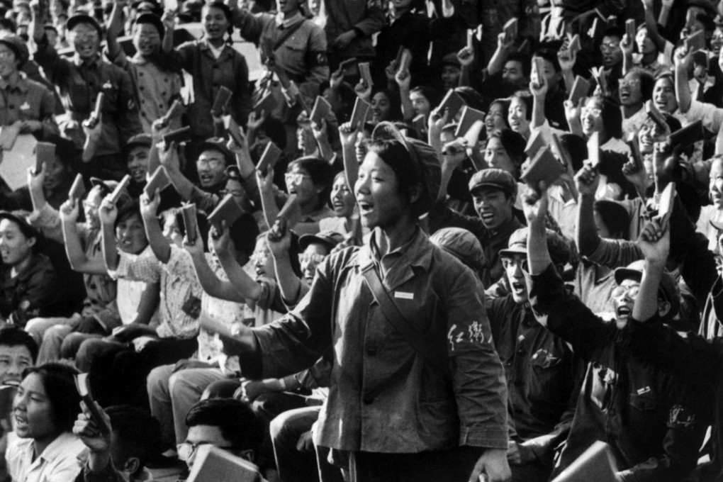 Red Guards and students stage a rally on a Beijing street in September 1966 to spread Mao Zedong thought. Picture: AFP