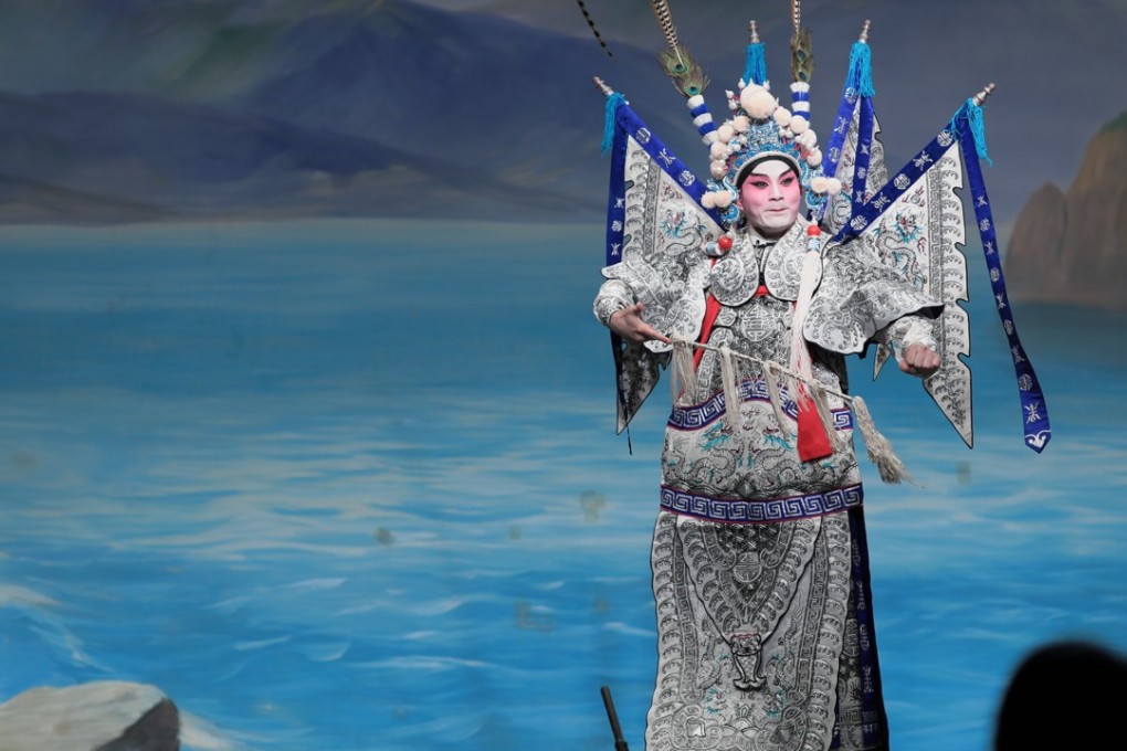 Performers of Cantonese opera, which combines singing, music, acrobatics and martial arts, often use hand and body gestures, eye expressions and footwork to reveal information about the plot.