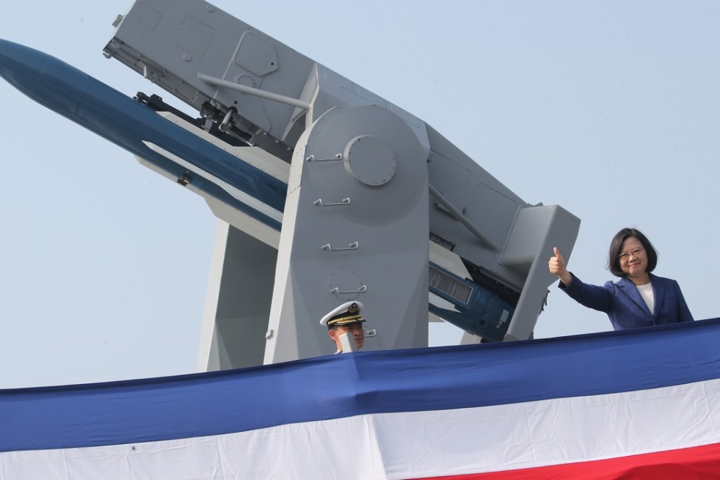 President Tsai Ing-wen says commissioning the ships sends “a clear message to the world”. Photo: Reuters