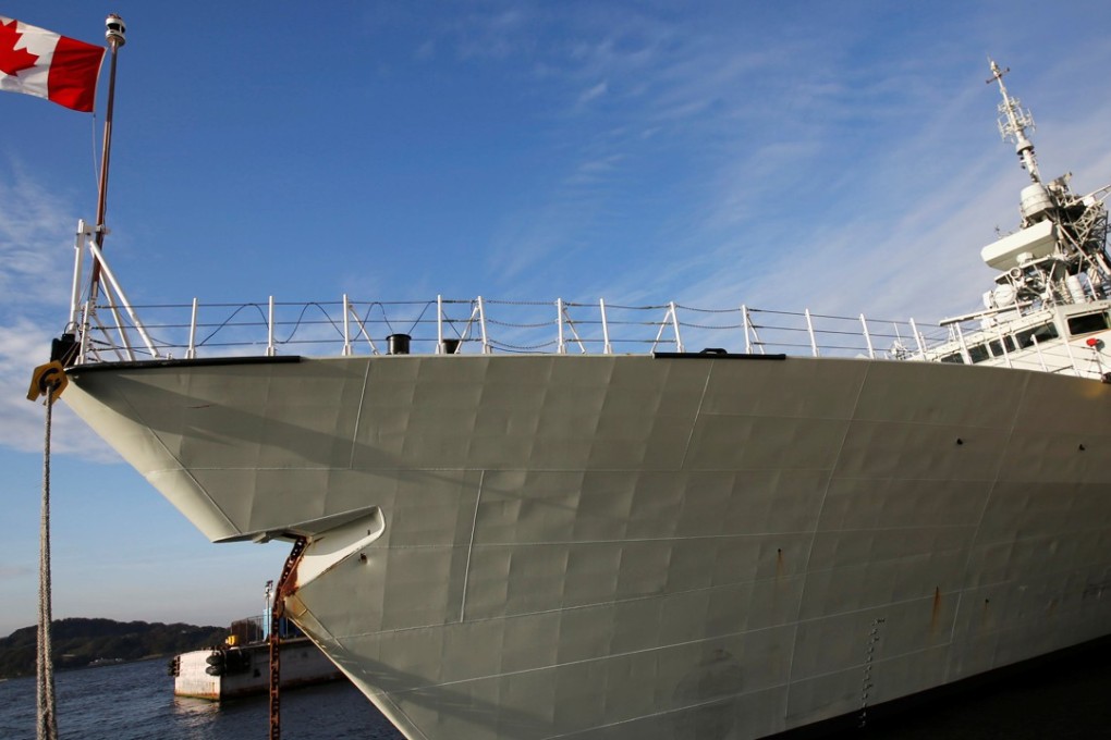 The Canadian navy’s anti-submarine frigate HMCS Calgary has been on a mission that took it into the contested South China Sea, where it encountered Chinese warships. Photo: Reuters