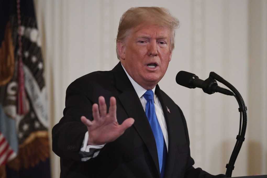 US President Donald Trump attends a press conference at the White House in Washington on November 7. Trump has thus far reacted to the US midterm election results by stressing his party’s success in gaining more Senate seats, rather than its loss of the House of Representatives. Photo: Xinhua