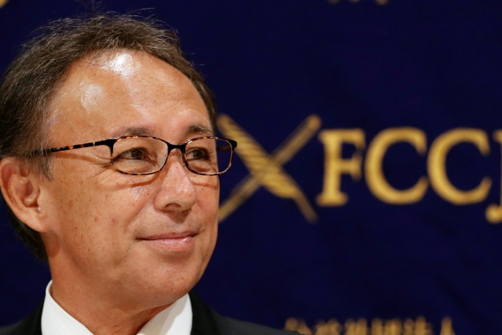 Okinawa Governor Denny Tamaki attends a news conference at at the Foreign Correspondents' Club of Japan in Tokyo. Photo: Reuters