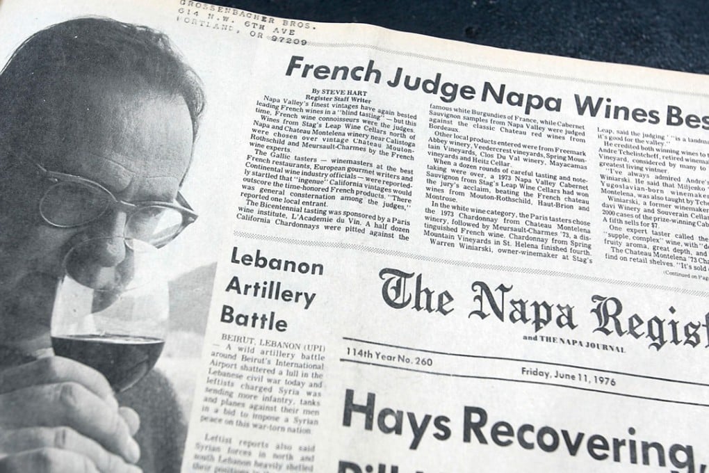 The Napa Register, dated June 11, 1976, announcing the results of the Judgement of Paris blind tasting. Picture: Alamy